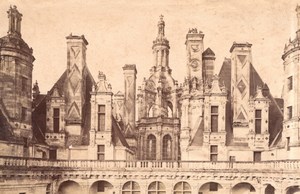 Chambord Castle Facade panorama France old Photo 1890'