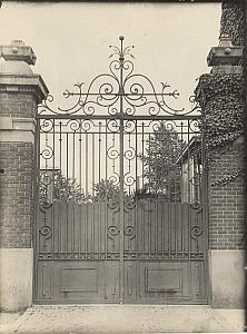 Wrought Iron Gate France Art Deco Jacquart Photo 1930'