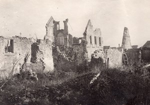 Steinbach ruins Alsace WWI WW1 Military old Photo