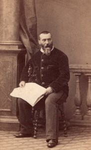 French Writer Alphonse Karr old Disderi CDV Photo 1860'