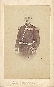French General Lamoriciere old CDV Photo 1860'