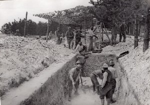 Shelter Camouflage Marne Front WWI WW1 old Photo