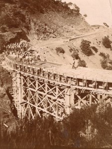 Bridge Builders Oued Mohandon Africa old Photo 1907