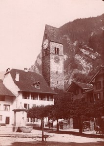 Interlaken Village Church Switzerland Old Snapshot Photo 1900