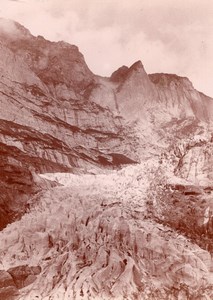 Grundewald Glacier Switzerland Old Snapshot Photo 1900