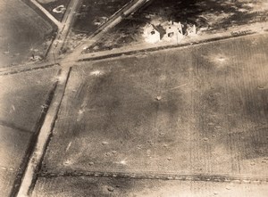 Aisne Chauffour Trench Military aerial Photo WWI 1918