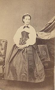 Woman Paris Second Empire Fashion old Petit CDV 1860'