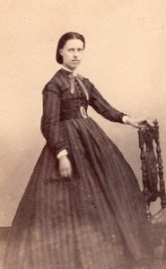 Woman Paris Second Empire Fashion old CDV 1860'