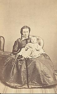 Woman Paris Second Empire Fashion old Darroux CDV 1860'