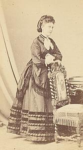 Woman Pau Second Empire Fashion old Subercaze CDV 1860'