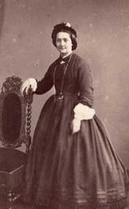 Woman Rouen Second Empire Fashion old Witz CDV 1860'