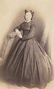 Woman Lyon Second Empire Fashion old Fatalot CDV 1860'