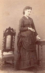 Woman Caen Second Empire Fashion old CDV 1860'