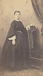Woman Amiens Second Empire Fashion Courleux CDV 1860'