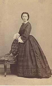 Woman Roma Second Empire Fashion Alessandri CDV 1860'