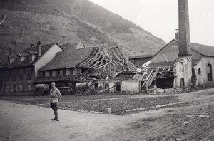 France Vosges Farm Ruins WWI Military scene old war Photo