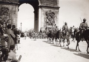 French Troops Paris WWI Military Parade war Photo 1919