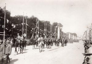 Italian Troops Paris WWI Military Parade war Photo 1919