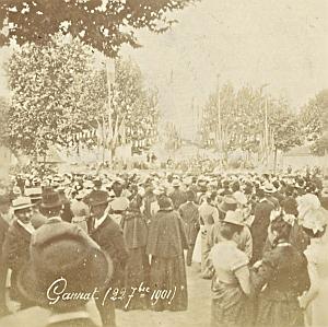 France Gannat Festivity Animated old amateur photo 1901