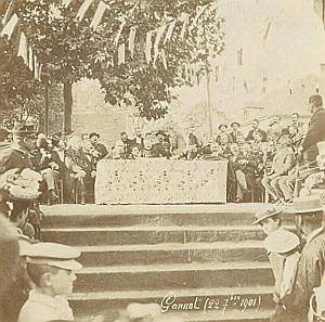 France Gannat Festivity Animated old amateur photo 1901
