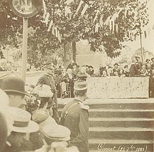 France Gannat Festivity Animated old amateur photo 1901