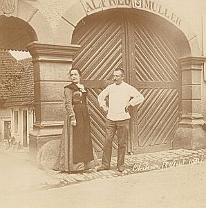 France Alsace Oberbronn Street Life old photo 1902