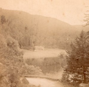 Vosges Retournemer Lake old stereo Photo 1880