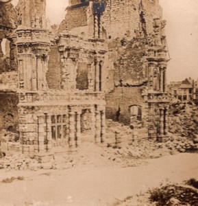 Arras City Ruins WWI WW1 old stereo Photo 1918