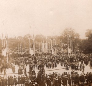 Paris Champs Elysees WWI WW1 old stereo Photo 1918