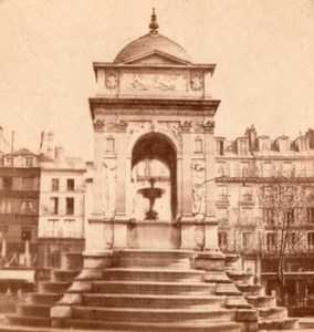 Paris Fontaine des Innocents France Stereo Photo 1860'