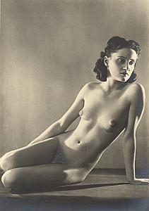 Woman Risque Nude France Paris old Estel Photo 1950'