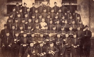 Belgium Gand Artillery Military Soldiers Old Photo 1880
