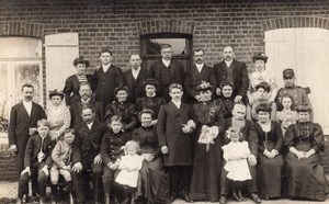 Tourcoing Family Group Noce France Old Photo 1900'