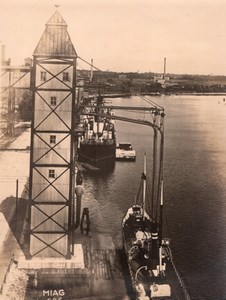 Germany Konigsberg Harbour Water-Crane old Photo 1930'