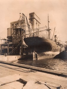 France Marseille Harbour Water-Crane old Photo 1930'