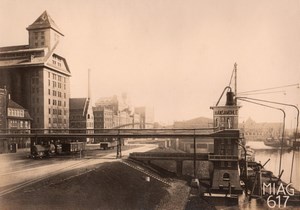 Germany Bremen Harbour Water-Crane old Photo 1930'