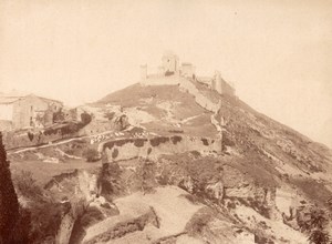 Assisi Castle Rock View Panorama Italy Old Photo 1875'