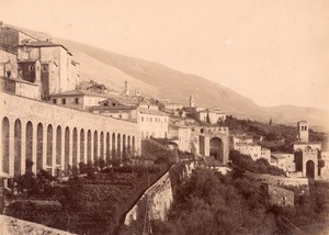 Assisi Monte Subasio Panorama Italy Old Photo 1875'