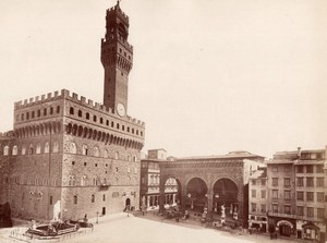 Firenze City Centre large View Italy Old Photo 1875'