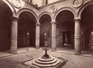 Firenze Palazzo Vecchio Interior Italy Old Photo 1875'