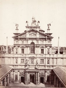 Milano San Celso Church facade Italy Old Photo 1875'