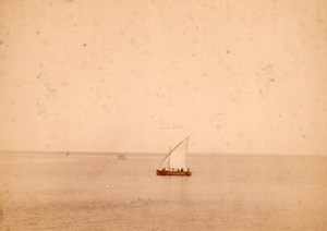 Algeria Alger Port Fishing SailBoat old Photo 1890'