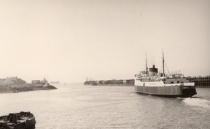 Steamer on departure Boat France Old Photo 1930'