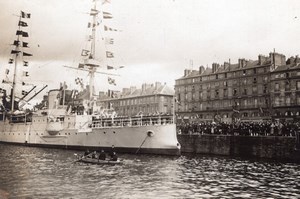 Harbour Animated Military Boat France Old Photo 1910'