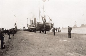 Harbour Animated Military Boat France Old Photo 1910'