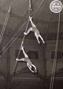 Trapezistes France Medrano Circus Trapeze Photo 1950'