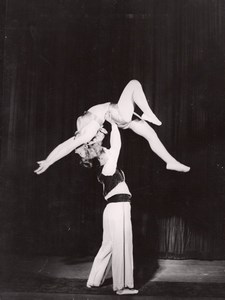 Lily & Marco Acrobats France Circus Old Photo 1950'