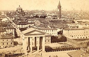 City Panorama Milano Italy Old Brogi CDV Photo 1867