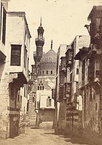 Cairo Mosque Street Study Egypt Old Photo 1880