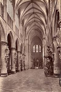 Belgium Brussels Saint Gudule Cathedral old Photo 1880'